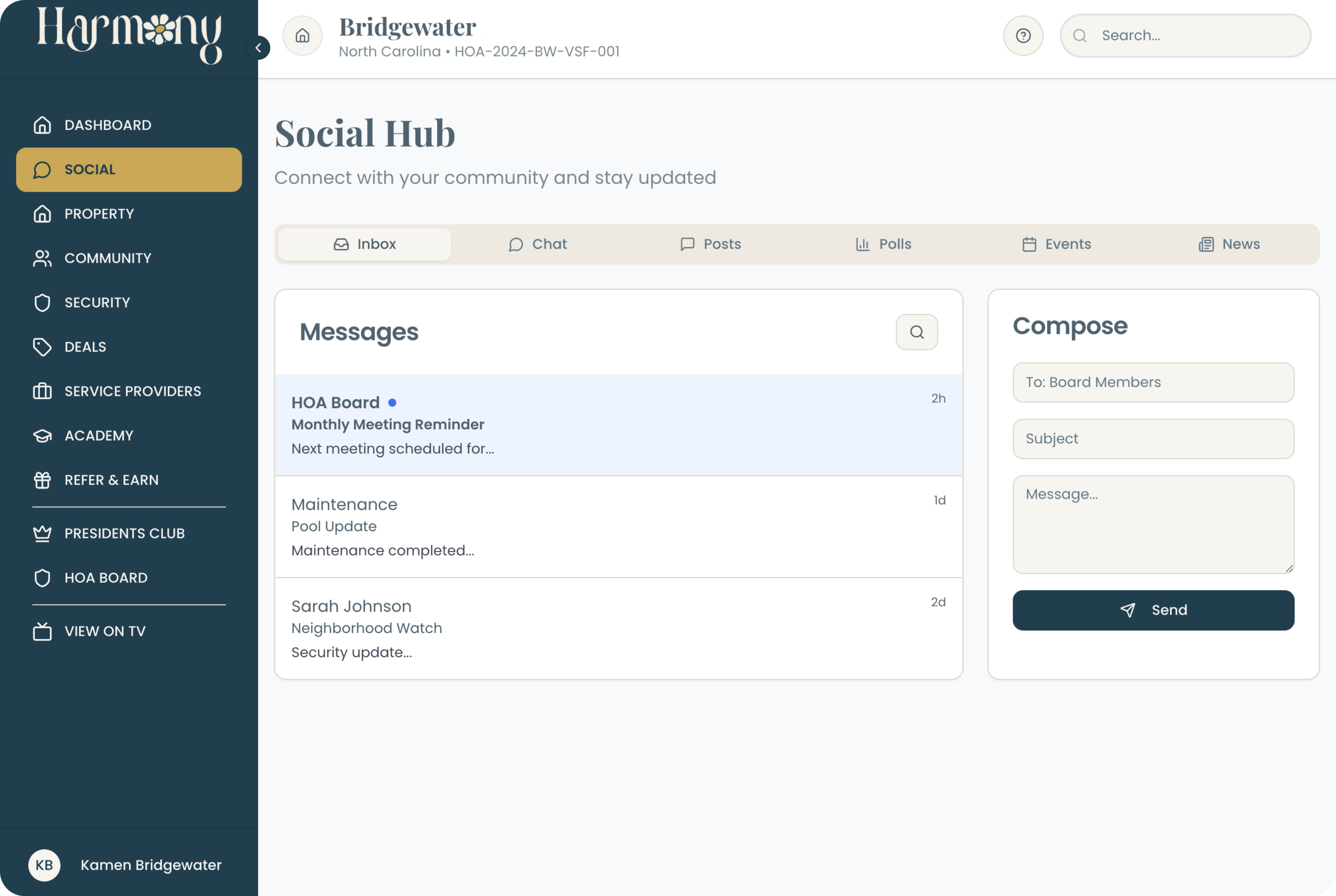 HarmonyHOA-02-SocialHub